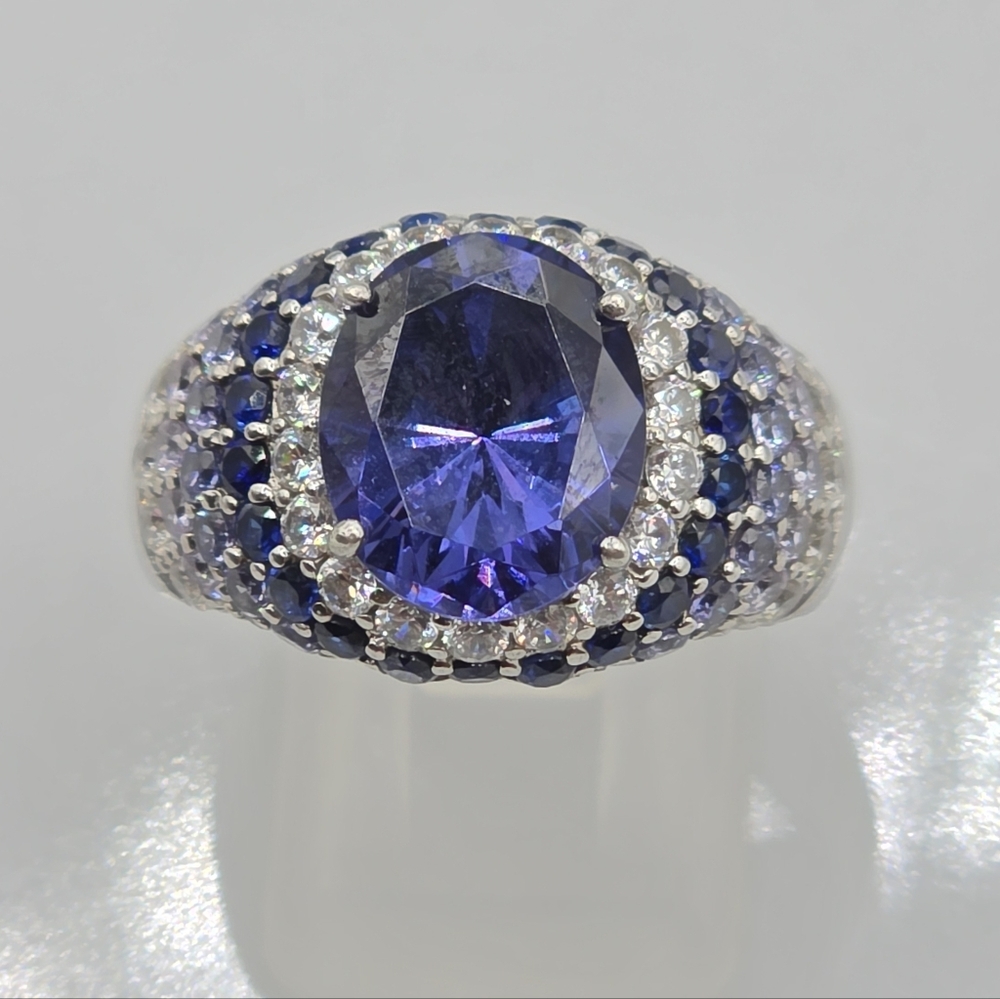 Victoria Wieck Lab Created  Tanzanite Ombre Ring